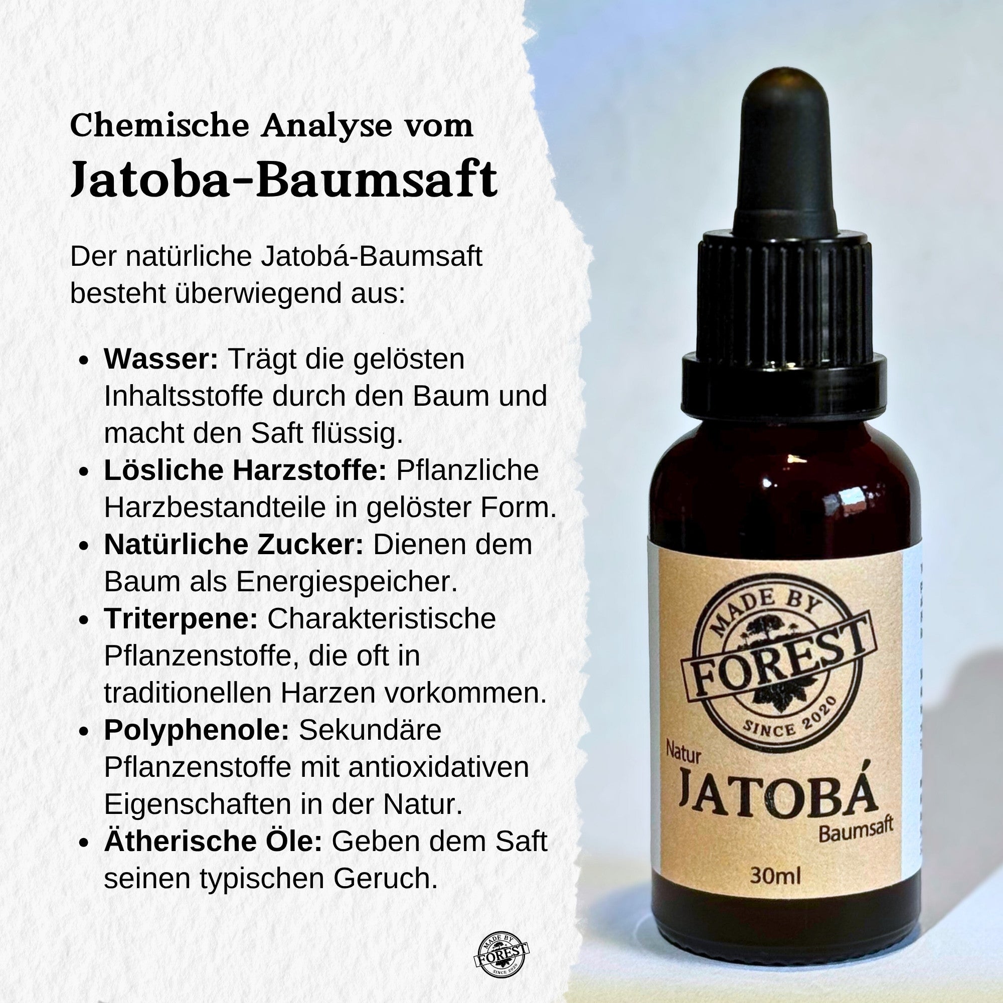 Jatobá Baumsaft - Copal Baumwasser - Hymenea Coubaril Sap - Aus dem brasilianischen Amazonas