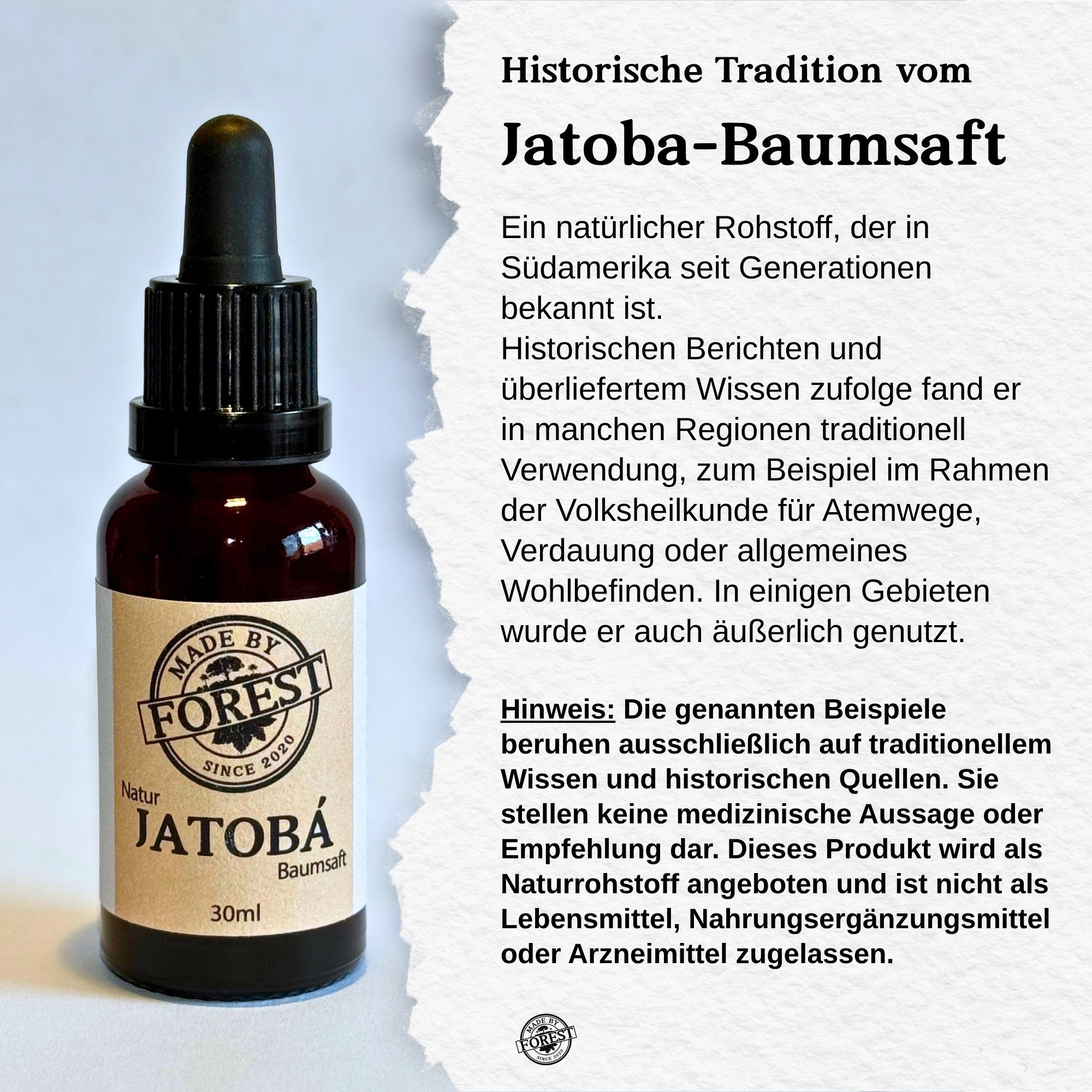 Jatobá Baumsaft - Copal Baumwasser - Hymenea Coubaril Sap - Aus dem brasilianischen Amazonas