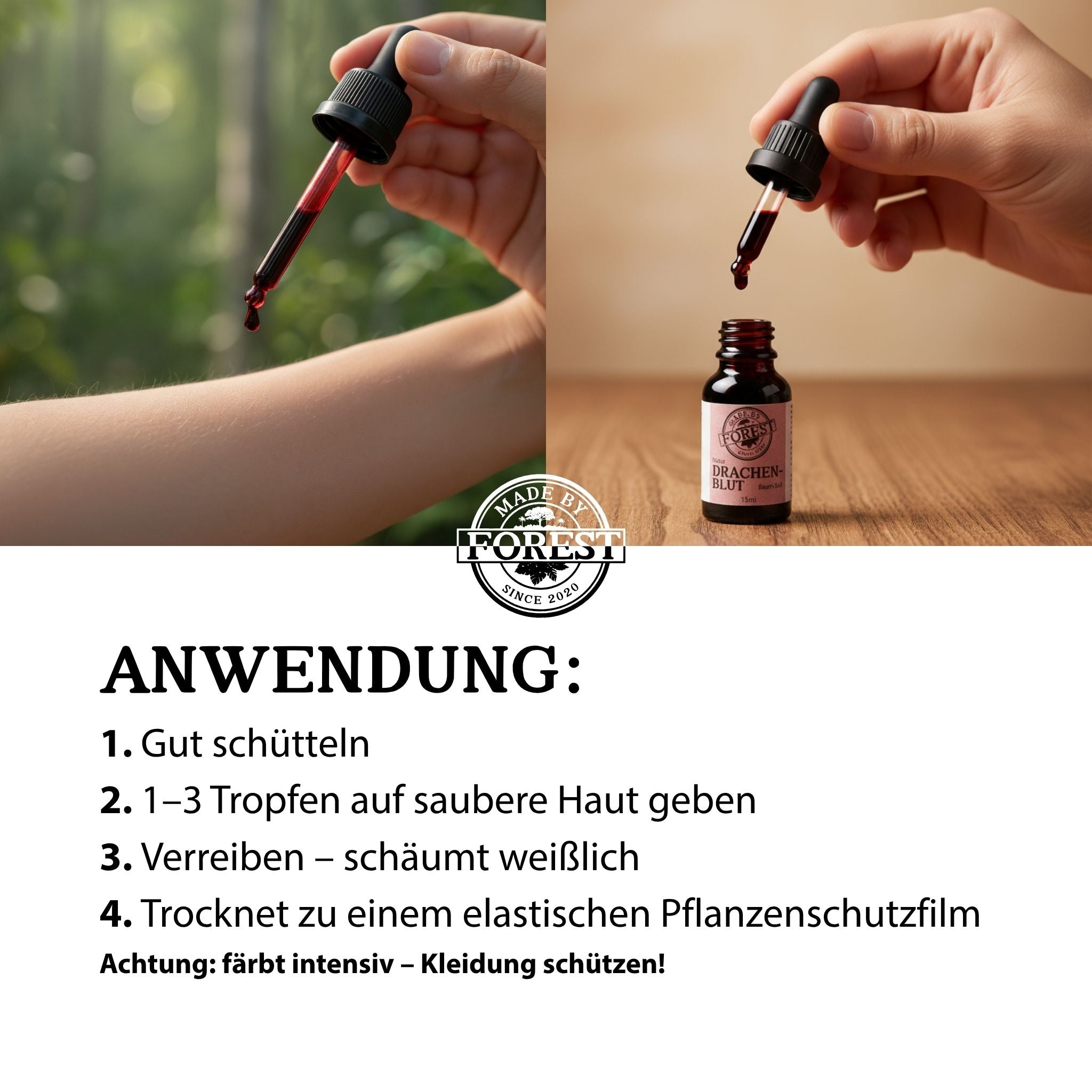 Sangre de Drago (Drachenblutbaum-Saft) – reiner Pflanzenlatex von Croton lechleri, 15 ml – naturbelassener Rohstoff aus dem Amazonas