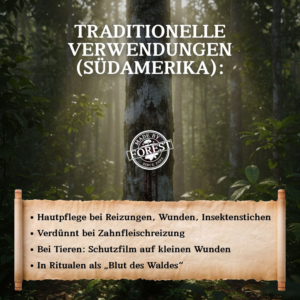Sangre de Drago (Drachenblutbaum-Saft) – reiner Pflanzenlatex von Croton lechleri, 15 ml – naturbelassener Rohstoff aus dem Amazonas
