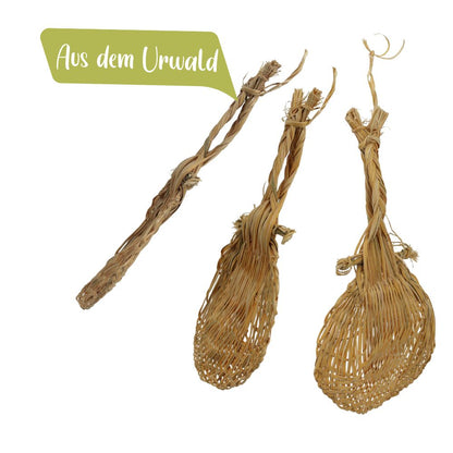  Palmfächer aus dem Urwald – Drei handgefertigte Fächer aus natürlichen Palmblättern, nachhaltig hergestellt.